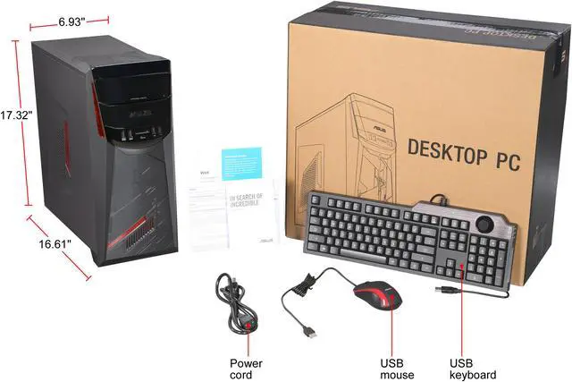 Alt view image 8 of 7 - ASUS G11CD Gaming Desktop, Intel Core i7 Processor, GeForce GTX 1050, 1TB 7200RPM HDD, 8GB DDR4 RAM, Customizable RGB lighting, Mid Tower, Windows 10 pre-installed