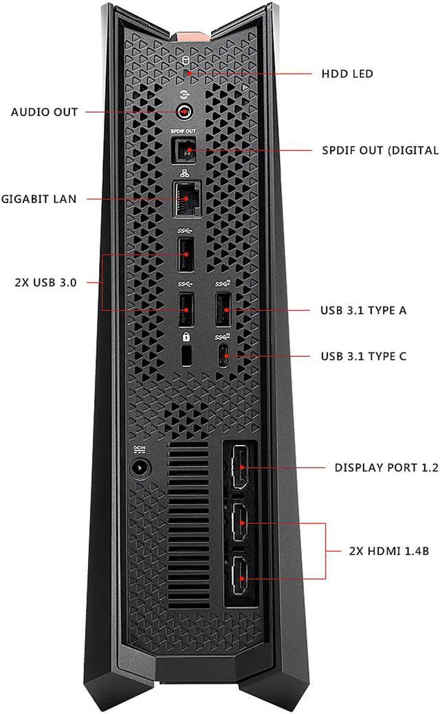 Alt view image 5 of 5 - ASUS Gaming Desktop GR8 II-T069Z Intel Core i5-7400 16GB DDR4 512GB SSD GeForce GTX 1060 Windows 10 Home 64-Bit