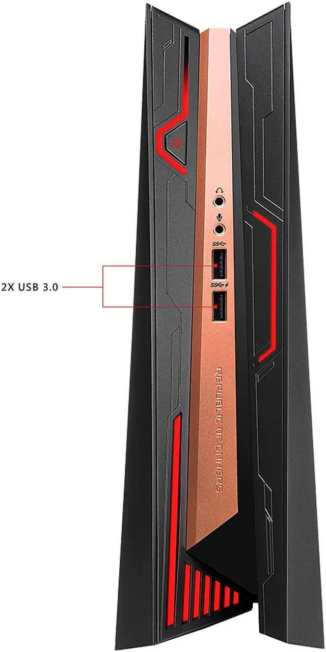 Alt view image 3 of 5 - ASUS Desktop Computer GR8 II-T044Z Intel Core i5-7400 8GB DDR4 1TB HDD GeForce GTX 1060 Windows 10 Home 64-Bit