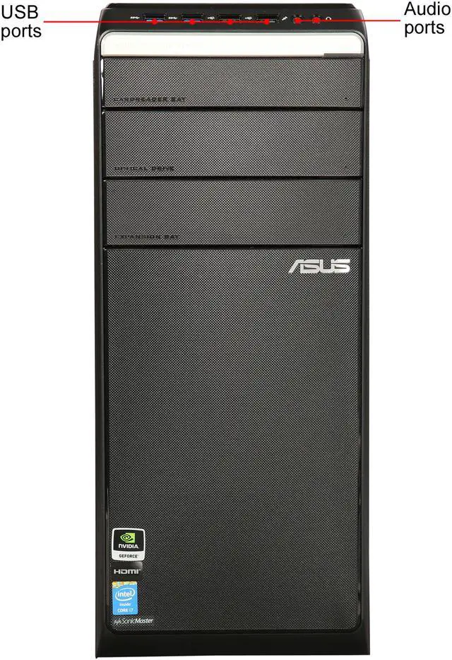 Alt view image 2 of 9 - ASUS Desktop Computer M51AD-B08 Intel Core i7-4790S 12GB DDR3 2TB HDD NVIDIA GeForce GTX 750M Windows 8.1