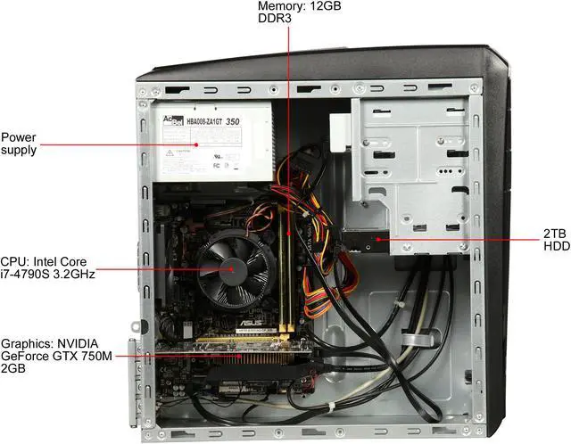 Alt view image 6 of 9 - ASUS Desktop Computer M51AD-B08 Intel Core i7-4790S 12GB DDR3 2TB HDD NVIDIA GeForce GTX 750M Windows 8.1