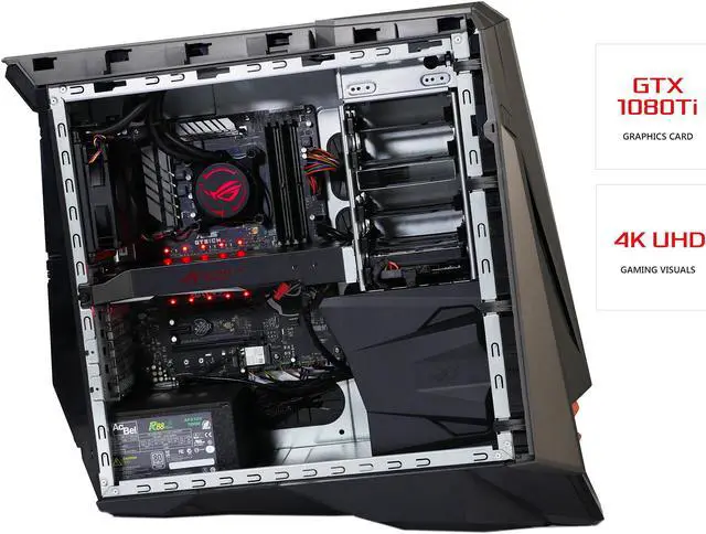 Alt view image 10 of 13 - ASUS Desktop Computer GT51CH-DB71K-GTX1080TI Intel Core i7-7700K 32GB DDR4 2TB HDD 512GB SSD GeForce GTX 1080 Ti Windows 10 Home 64-Bit