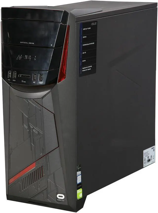 Alt view image 3 of 7 - ASUS Desktop PC G11CD-WB51-GTX1070 Intel Core i5-6400 8GB DDR4 1TB HDD GeForce GTX 1070 Windows 10 Home 64-Bit