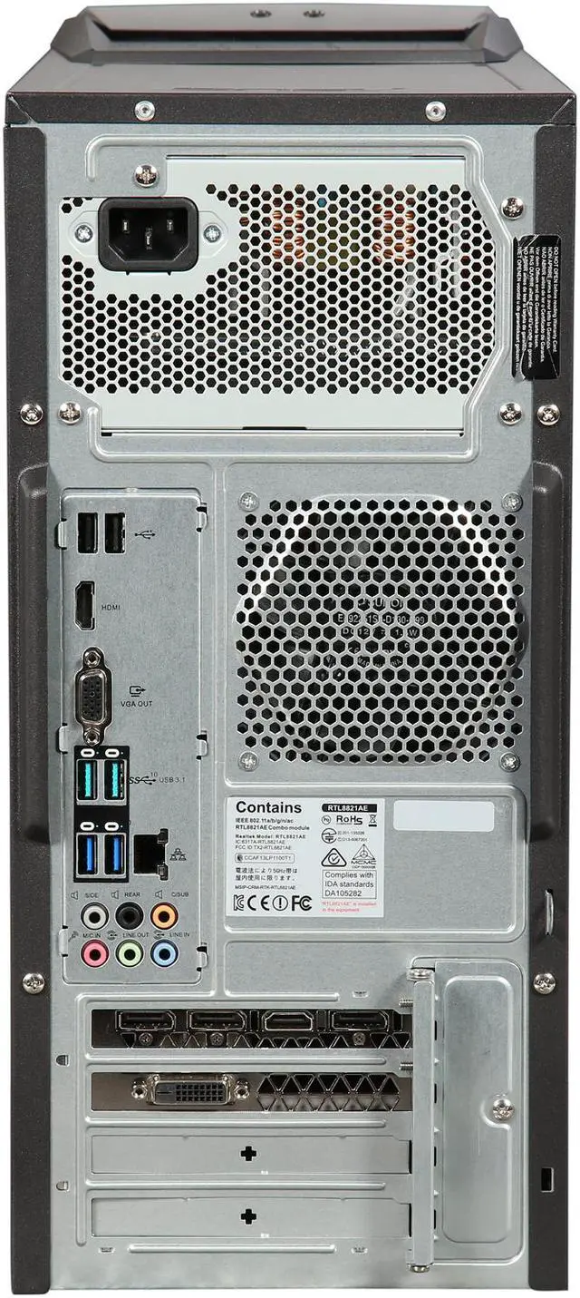 Alt view image 6 of 7 - ASUS Desktop PC G11CD-WB51-GTX1070 Intel Core i5-6400 8GB DDR4 1TB HDD GeForce GTX 1070 Windows 10 Home 64-Bit