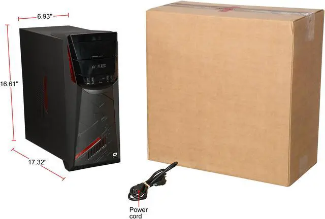 Alt view image 7 of 7 - ASUS Desktop PC G11CD-WB51-GTX1070 Intel Core i5-6400 8GB DDR4 1TB HDD GeForce GTX 1070 Windows 10 Home 64-Bit