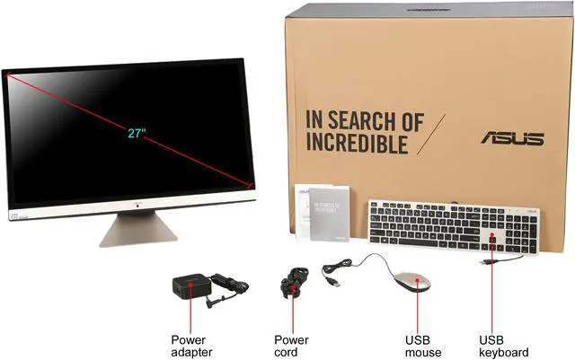 Alt view image 7 of 7 - ASUS Vivo AiO 27" All-in-One Desktop Computer, Intel Core i5-8250U (up to 3.4 GHz), 27" Full HD LED-backlit Touchscreen Display with NanoEdge Bezel, 8 GB DDR4 RAM, 1 TB HDD, HD Webcam, 802.11ac Wi-Fi, Wired Keyboard and Mouse, Black