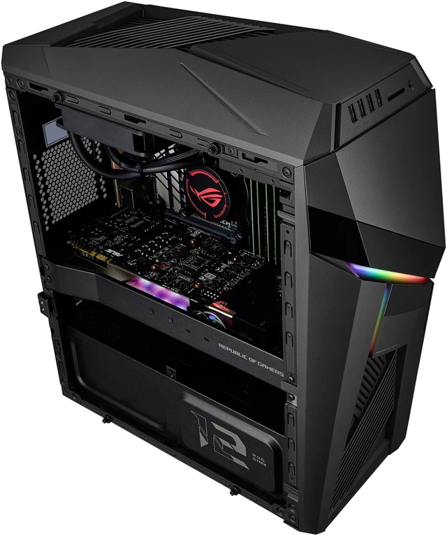 Alt view image 10 of 13 - ROG Strix Gaming Desktop GL12CP, Intel® Core™ i7-8700, NVIDIA GeForce GTX 1050, 8GB 2666MHz DDR4 RAM, 1TB HDD, Windows 10, DVD drive, Black/Grey, GL12CP-DS751