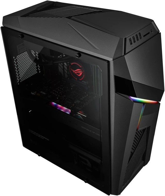 Alt view image 9 of 13 - ROG Strix Gaming Desktop GL12CP, Intel® Core™ i7-8700, NVIDIA GeForce GTX 1050, 8GB 2666MHz DDR4 RAM, 1TB HDD, Windows 10, DVD drive, Black/Grey, GL12CP-DS751