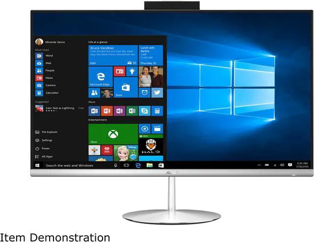 Alt view image 10 of 11 - ASUS All-in-One Computer ZN242GD-DS751T Intel Core i7-8750H 8GB DDR4 1TB HDD 23.8" Touchscreen Windows 10 Home 64-Bit