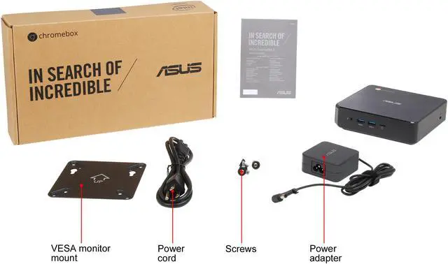 Alt view image 10 of 9 - ASUS Chromebox 3-N018U - Intel Core i3-7100U - 4 GB DDR4 - 32 GB SSD - Google Chrome OS - Intel HD Graphics 620 - Mini PC