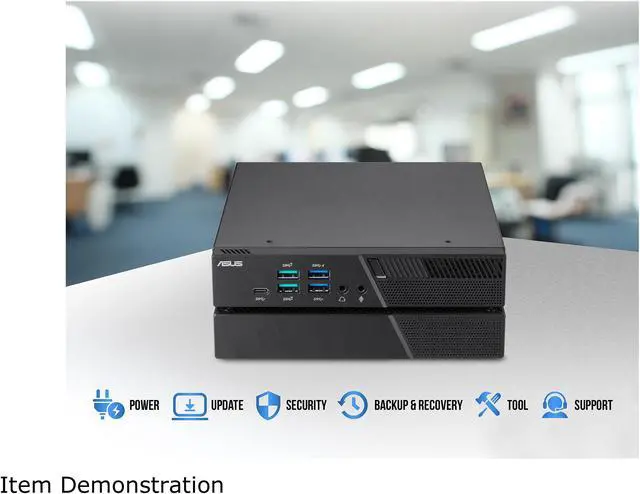 Alt view image 5 of 7 - ASUS Small Form Factor Computer PB60G-B3013ZD Intel Core i3 8th Gen 8100T (3.10 GHz) 8 GB DDR4 PCI-E 256 GB SSD Quadro P620 Windows 10 Pro
