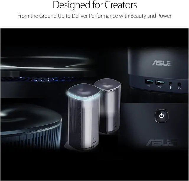 Alt view image 5 of 6 - ASUS ProArt PA90 Mini PC Workstation with Intel Core i9-9900K Processors, NVIDIA Quadro P4000 Graphics, Thunderbolt 3, DisplayPort, WiFi, Gigabit LAN and Windows 10 Home Advanced (PA90-M9012ZN)
