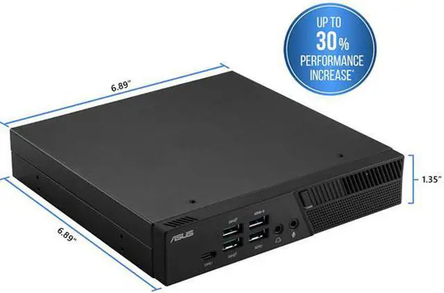 Alt view image 2 of 5 - ASUS Desktop Computer PB60-B3043ZC Intel Core i3-8100T 4GB DDR4 500GB HDD Intel UHD Graphics 630 Windows 10 Pro 64-bit