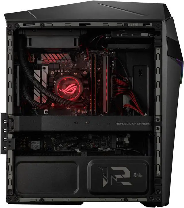Alt view image 2 of 6 - Asus ROG Strix GL12CX-XB771 Gaming Desktop Computer - Core i7 i7-9700K - 16 GB RAM - 1 TB SSD - Tower - Iron Gray