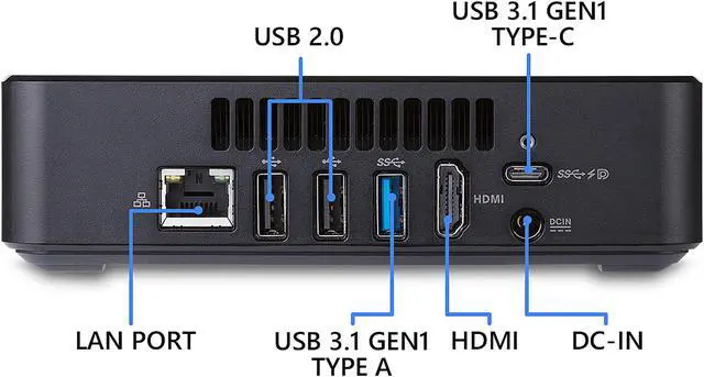 Alt view image 4 of 8 - ASUS Desktop Computer Chromebox 3 CHROMEBOX3-N3299U Intel Core i3-8130U 4GB DDR4 32GB SSD Intel UHD Graphics 620 Google Chrome OS