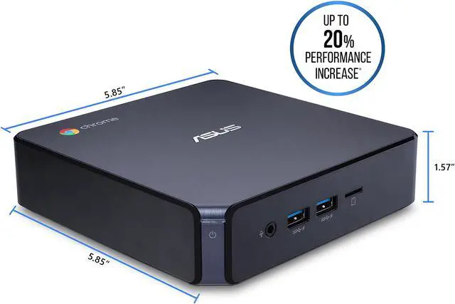 Alt view image 2 of 8 - ASUS Desktop Computer Chromebox 3 CHROMEBOX3-N3299U Intel Core i3-8130U 4GB DDR4 32GB SSD Intel UHD Graphics 620 Google Chrome OS