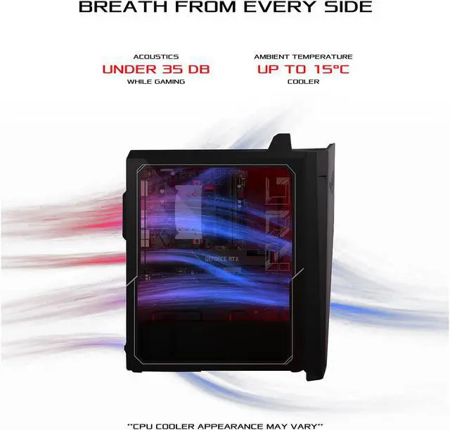 Alt view image 10 of 11 - ASUS Gaming Desktop ROG Strix GA15DH-ES557 AMD Ryzen 5 3600X 8GB DDR4 512GB SSD AMD Radeon RX 5700 XT Windows 10 Home 64-bit