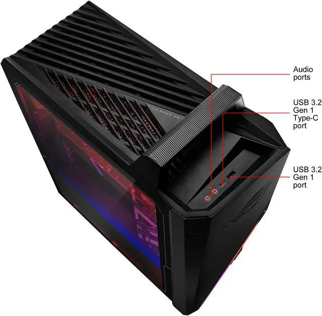 Alt view image 6 of 11 - ASUS Gaming Desktop ROG Strix GA15DH-ES557 AMD Ryzen 5 3600X 8GB DDR4 512GB SSD AMD Radeon RX 5700 XT Windows 10 Home 64-bit