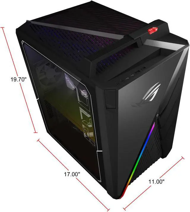 Alt view image 8 of 12 - ASUS Gaming Desktop ROG Strix GA35DX-XS99X AMD Ryzen 9 3950X 32GB DDR4 2TB HDD 1TB SSD GeForce RTX 2080 Ti Windows 10 Pro 64-bit
