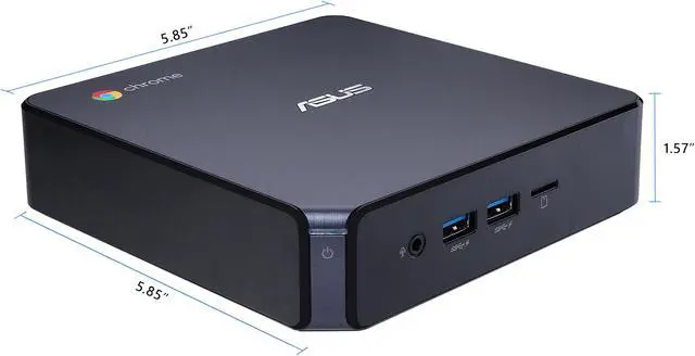 Alt view image 3 of 8 - ASUS Celeron Chromebox w/ 24" FHD Monitor Essential Desktop with Chrome OS Keyboard Mouse for Homeschooling