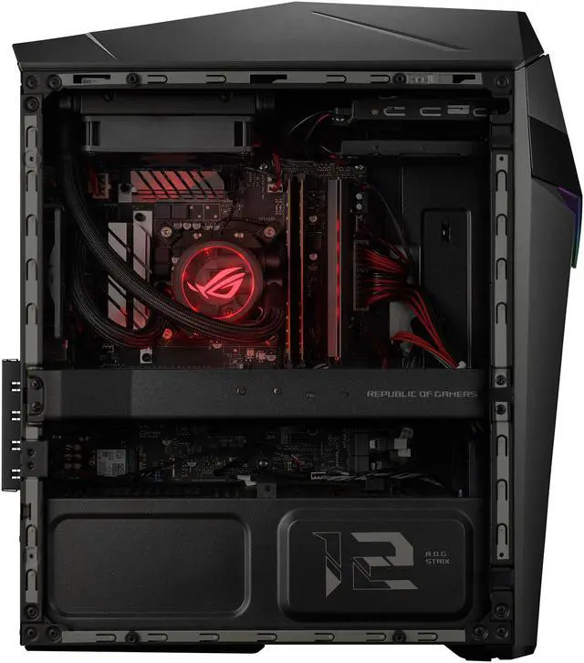 Alt view image 4 of 8 - ROG Strix GL12 Gaming Desktop, 9th Gen 8-core Intel Core i7-9700K, NVIDIA GeForce RTX 2080 8 GB, 16 GB DDR4 RAM, 1 TB M.2 SSD, Windows 10 Home, Iron Grey, GL12CX-NS781