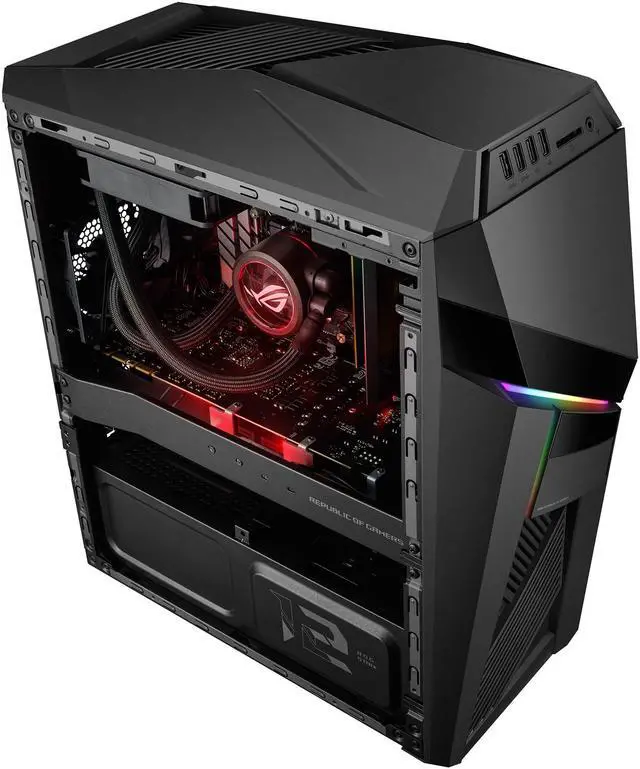 Alt view image 7 of 8 - ROG Strix GL12 Gaming Desktop, 9th Gen 8-core Intel Core i7-9700K, NVIDIA GeForce RTX 2080 8 GB, 16 GB DDR4 RAM, 1 TB M.2 SSD, Windows 10 Home, Iron Grey, GL12CX-NS781