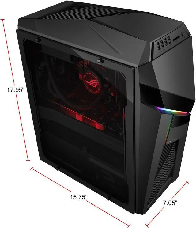 Alt view image 8 of 8 - ROG Strix GL12 Gaming Desktop, 9th Gen 8-core Intel Core i7-9700K, NVIDIA GeForce RTX 2080 8 GB, 16 GB DDR4 RAM, 1 TB M.2 SSD, Windows 10 Home, Iron Grey, GL12CX-NS781