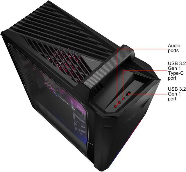 Alt view image 12 of 13 - ASUS ROG Strix G15CK - Intel Core i7-10700KF - 16 GB DDR4 - 512 GB PCIe SSD - GeForce RTX 2070 SUPER - Windows 10 Home - Gaming Desktop (G15CK-BS772)