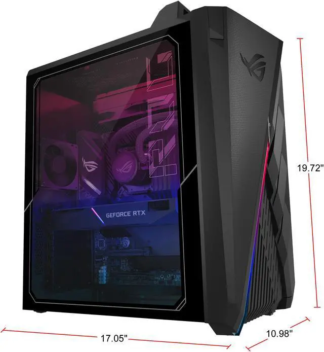Alt view image 3 of 11 - ASUS Gaming Desktop ROG Strix GT35 G35CZ-XB982 Intel Core i9-10900KF 32GB DDR4 1TB PCIe SSD GeForce RTX 2080 SUPER Windows 10 Pro 64-bit