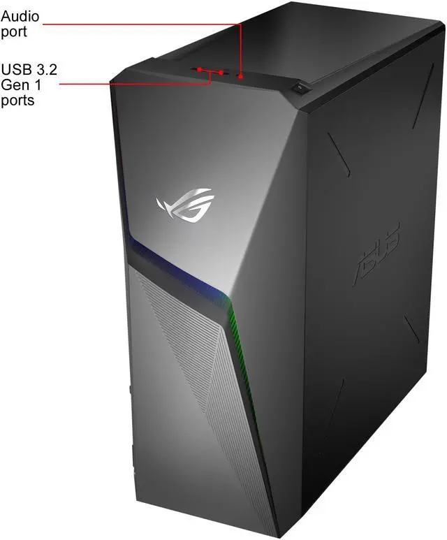 Alt view image 9 of 9 - ROG Strix GL10DH - AMD Ryzen 5 3400G - GeForce GTX 1650 - 8 GB DDR4 - 256 GB SSD + 1 TB HDD - Wi-Fi 5 - Windows 10 Home - Gaming Desktop (GL10DH-NB551)
