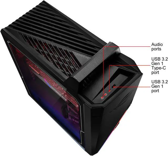 Alt view image 8 of 9 - ROG Strix G15CS Gaming Desktop PC, Intel Core i7-9700F, GeForce RTX 2070, 16 GB DDR4 RAM, 512 GB SSD + 1 TB HDD, Wi-Fi 5, Windows 10 Home, G15CS-NB771