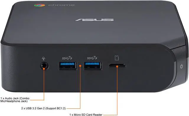 Alt view image 4 of 12 - ASUS Desktop Computer Chromebox 4 CHROMEBOX4-G7068UN Intel Core i7-10510U 16GB DDR4 256GB SSD Intel UHD Graphics Google Chrome OS