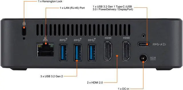Alt view image 8 of 12 - ASUS Desktop Computer Chromebox 4 CHROMEBOX4-G7068UN Intel Core i7-10510U 16GB DDR4 256GB SSD Intel UHD Graphics Google Chrome OS