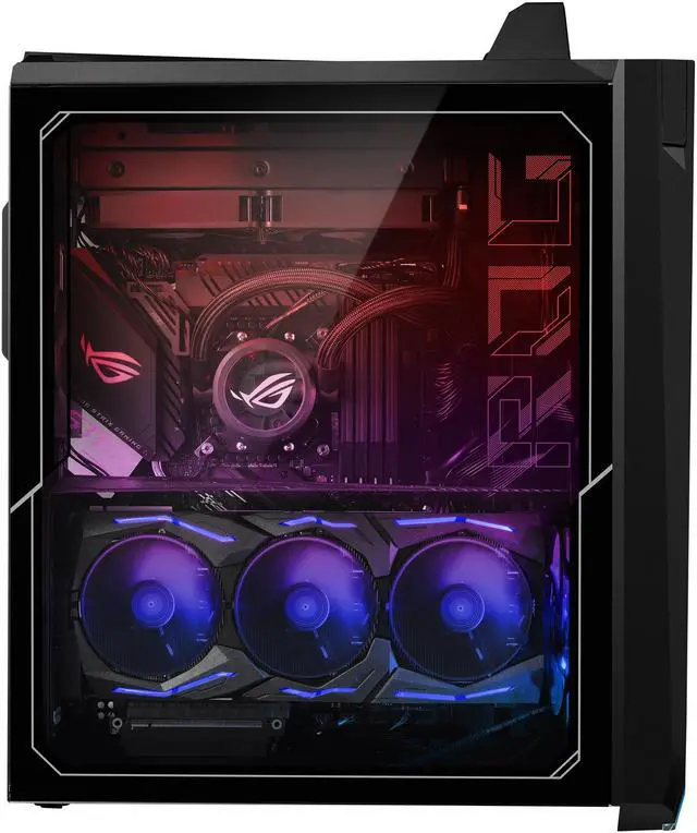 Alt view image 3 of 10 - ASUS ROG Strix G35CZ Gaming Desktop PC, GeForce RTX 3090, Factory Overclocked Intel Core i9-10900KF, 32 GB DDR4 RAM, 1 TB PCIe SSD + 2 TB HDD, Dual Hot-Swap SSD Bays, Windows 10 Pro, G35CZ-XB998