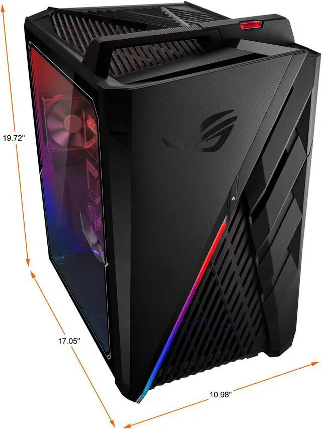 Alt view image 6 of 10 - ASUS ROG Strix G35CZ Gaming Desktop PC, GeForce RTX 3090, Factory Overclocked Intel Core i9-10900KF, 32 GB DDR4 RAM, 1 TB PCIe SSD + 2 TB HDD, Dual Hot-Swap SSD Bays, Windows 10 Pro, G35CZ-XB998