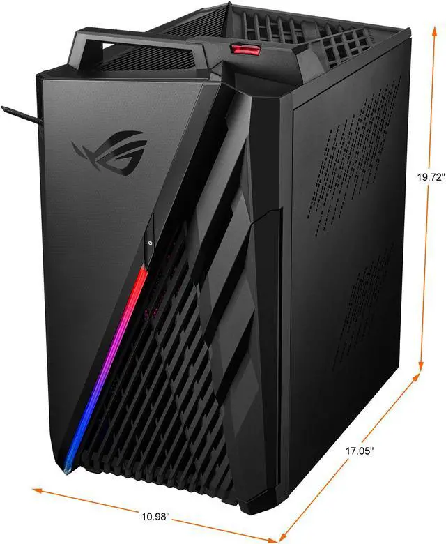 Alt view image 6 of 12 - ROG Strix G35CG Gaming Desktop PC, GeForce RTX 3080, Factory Overclocked Intel Core i9-11900KF, 32GB DDR4 RAM, 1TB PCIe SSD + 2TB HDD, Dual Hot-Swap SSD Bays, Windows 10 Pro, G35CG-XB988