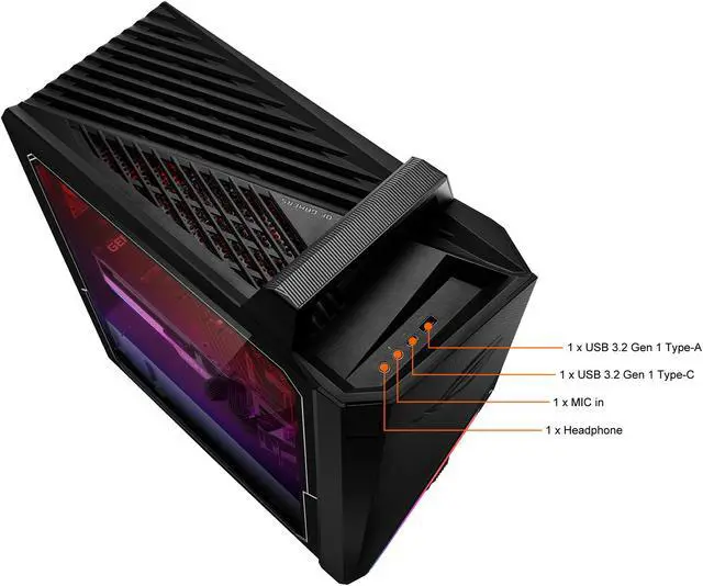 Alt view image 8 of 9 - ASUS ROG Strix GA15DK Gaming Desktop PC, AMD Ryzen 7 3700X Processor, GeForce RTX 3070, 16GB DDR4 RAM, 512GB SSD + 1TB HDD, Wi-Fi 5, Windows 10 Home, GA15DK-DB776