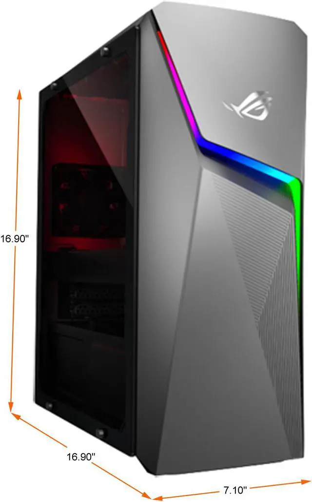 Alt view image 3 of 11 - ASUS Gaming Desktop ROG Strix G10DK-DBR5660 Ryzen 5 5000 Series 5600X (3.70GHz) 16GB DDR4 1TB HDD 512 GB PCIe SSD NVIDIA GeForce RTX 3060 Windows 10 Home 64-bit