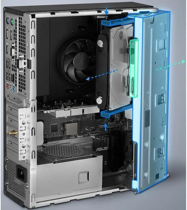 Alt view image 8 of 8 - ASUS ExpertCenter D700SD Small Form Factor Desktop PC, Intel Core i5-12400, 16GB DDR4 RAM, 512GB PCIe SSD, TPM, Windows 11 Pro, Black, D700SD-XH504