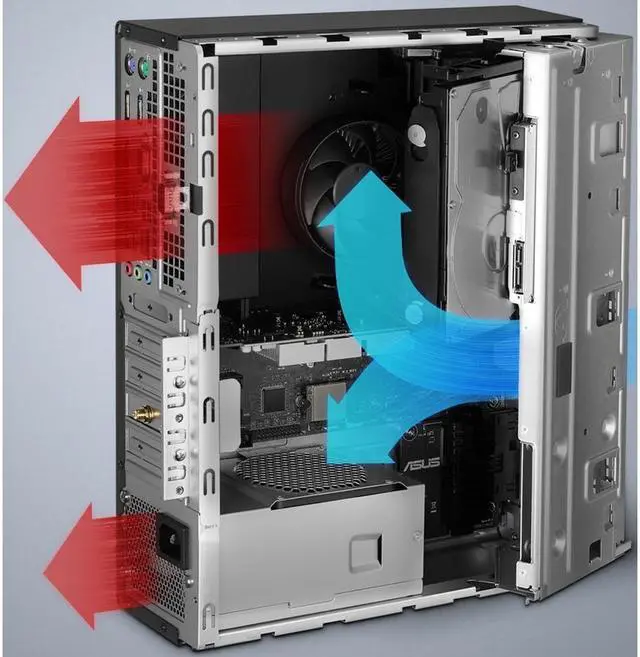 Alt view image 6 of 8 - ASUS ExpertCenter D700SD Small Form Factor Desktop PC, Intel Core i5-12400, 16GB DDR4 RAM, 512GB PCIe SSD, TPM, Windows 11 Pro, Black, D700SD-XH504