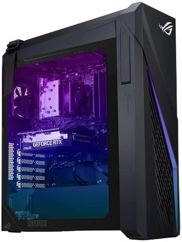 Alt view image 3 of 10 - ASUS ROG G16CH (2023) Gaming Desktop PC, Intel Core i7-13700KF, NVIDIA GeForce RTX 4070 DUAL, 1TB NVMe PCIe SSD, 16GB DDR4 RAM, Windows 11, G16CH-NB776