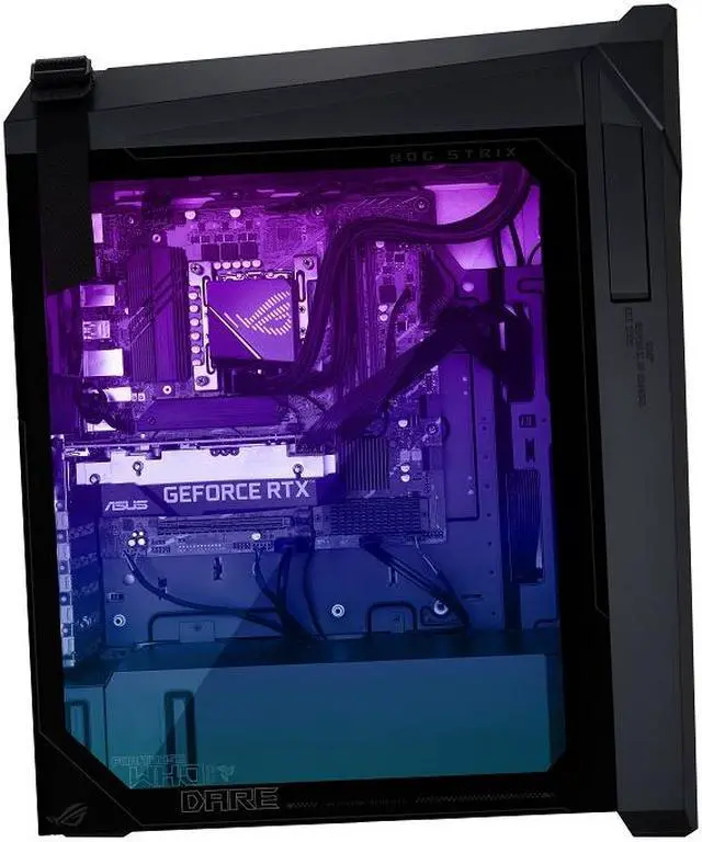 Alt view image 3 of 9 - ASUS ROG G16CH (2024) Gaming Desktop PC, Intel Core i7-14700F, NVIDIA GeForce RTX 4060 DUAL, 1TB NVMe PCIe SSD, 16GB DDR5 RAM, Windows 11, G16CHR-DS764