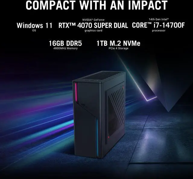 Alt view image 13 of 20 - ASUS Gaming Desktop PC G22CH-DS774S Intel Core i7-14700F 16GB DDR5 1TB SSD GeForce RTX 4070 SUPER Windows 11 Home