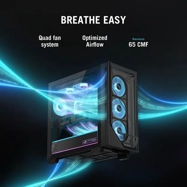 Alt view image 12 of 16 - ASUS Gaming Desktop PC GM700TZ-NS776 AMD Ryzen 7 9800X3D 32GB DDR5 1TB NVMe SSD AMD Radeon RX 9070 XT Windows 11 Home