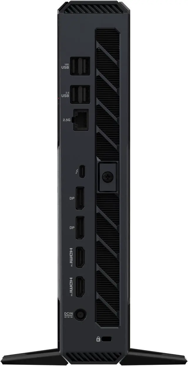 Alt view image 14 of 15 - ASUS ROG NUC (2025) Gaming Mini PC with Intel Core Ultra 7 (Series 2) ARL-HX CPU, NVIDIA GeForce RTX 5060 Mobile GPU, 32GB DDR5 RAM, 1TB NVMe SSD, Thunderbolt 4, triple-fan cooling, and ARGB lighting
