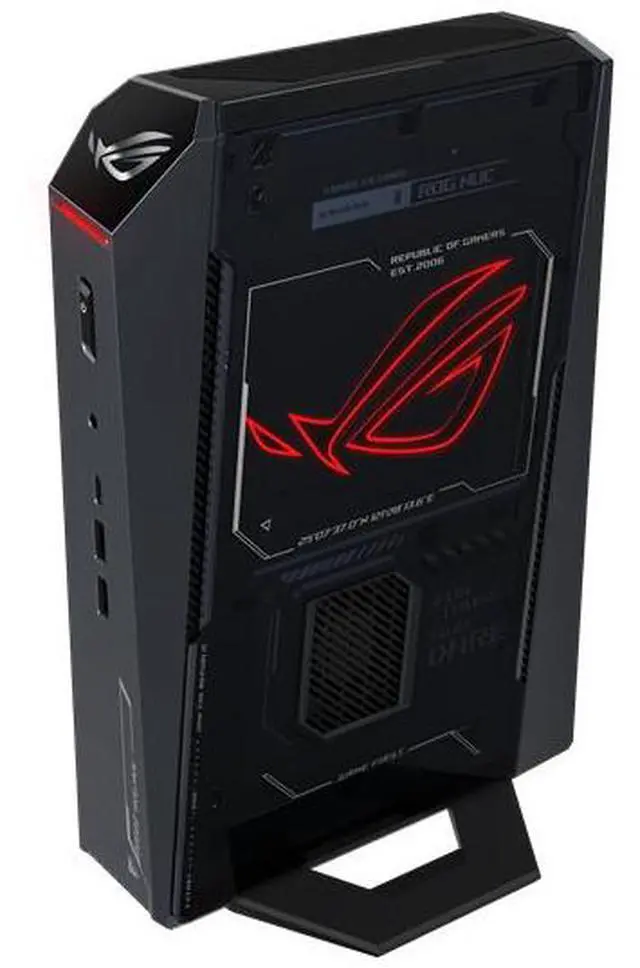 Alt view image 2 of 15 - ASUS ROG NUC (2025) Gaming Mini PC with Intel Core Ultra 7 (Series 2) ARL-HX CPU, NVIDIA GeForce RTX 5060 Mobile GPU, 32GB DDR5 RAM, 1TB NVMe SSD, Thunderbolt 4, triple-fan cooling, and ARGB lighting