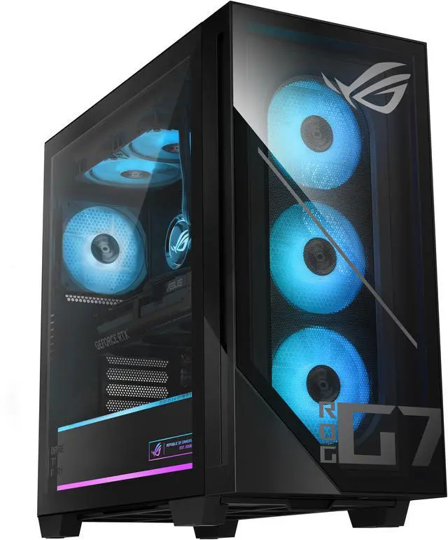 Alt view image 6 of 9 - ASUS ROG GM700 (2025) Gaming Desktop PC, AMD Ryzen 7 8700F Processor, AMD Radeon RX 9060 XT PRIME OC, 1TB M.2 NVMe PCIe 4 SSD, 32GB DDR5 RAM, Windows 11 Home, GM700TZ-NB766