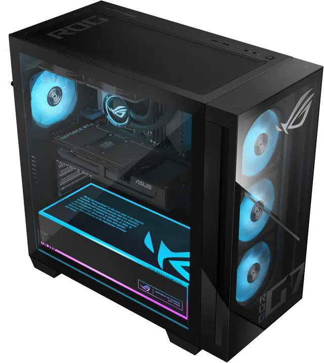 Alt view image 7 of 9 - ASUS ROG GM700 (2025) Gaming Desktop PC, AMD Ryzen 7 8700F Processor, AMD Radeon RX 9060 XT PRIME OC, 1TB M.2 NVMe PCIe 4 SSD, 32GB DDR5 RAM, Windows 11 Home, GM700TZ-NB766