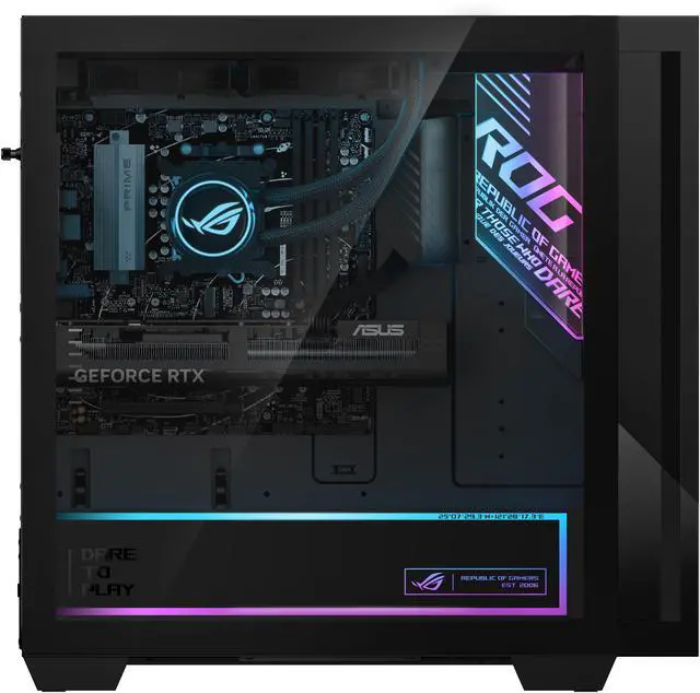 Alt view image 8 of 9 - ASUS ROG GM700 (2025) Gaming Desktop PC, AMD Ryzen 7 8700F Processor, AMD Radeon RX 9060 XT PRIME OC, 1TB M.2 NVMe PCIe 4 SSD, 32GB DDR5 RAM, Windows 11 Home, GM700TZ-NB766