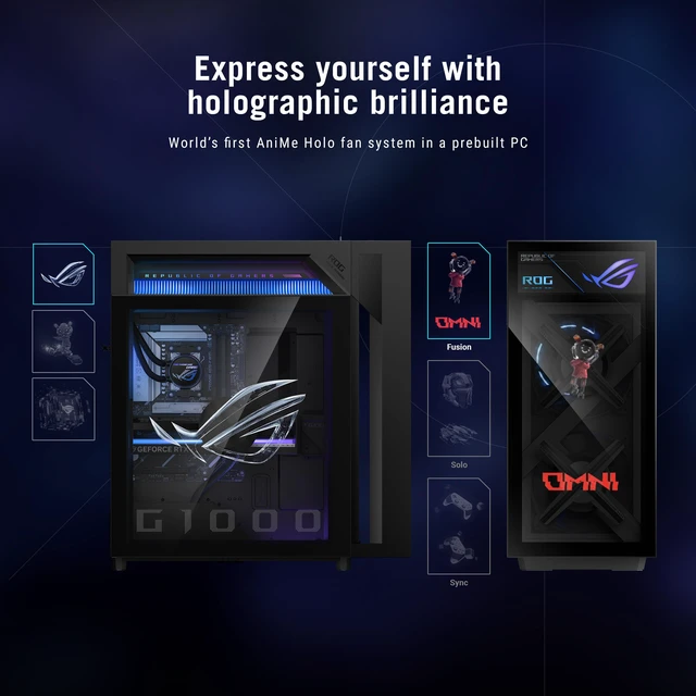 Alt view image 11 of 16 - ASUS Gaming Desktop PC ROG Gaming Desktop GM1000TY-DS787 AMD Ryzen 7 9800X3D 32GB DDR5 2TB PCIe SSD GeForce RTX 5080 16 GB GDDR7 Windows 11 Home